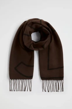 Seed Heritage Scarves & Kaftans-Abstract Seed Logo Scarf Hot Chocolate