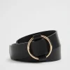 Seed Heritage Belts-Adele Leather Hip Belt Black