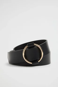 Seed Heritage Belts-Adele Leather Hip Belt Black
