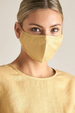 Seed Heritage Face Masks-Adjustable Linen Face Mask Fawn