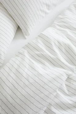 Seed Heritage Bedroom-Alba Queen Duvet Cover Black Stripe
