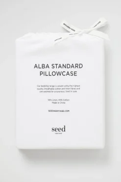 Seed Heritage Bedroom-Alba Standard Pillowcase White