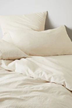 Seed Heritage Bedroom-Alba Super King Duvet Cover Flax Cross Dye