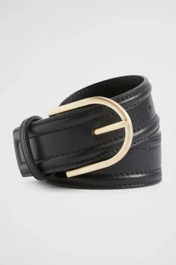 Seed Heritage Belts-Andrea Leather Hip Belt Black