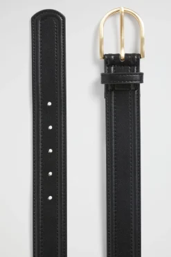 Seed Heritage Belts-Andrea Leather Hip Belt Black