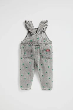 Seed Heritage Dresses-Apple Embroidered Overall Slate Wash