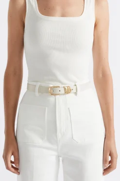 Seed Heritage Belts-Ariana Metal Keeper Belt Bone