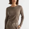 Seed Heritage Knitwear & Sweaters-Babywool Curve Hem Top Hazel Marle