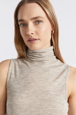 Seed Heritage Knitwear & Sweaters-Babywool Tank Light Storm Marle