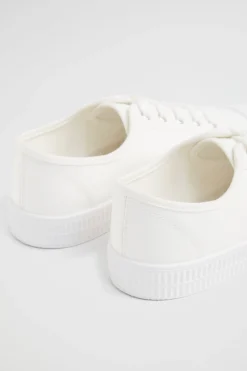 Seed Heritage Sneakers & Trainers-Basic Canvas Lace Up Sneaker White