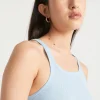 Seed Heritage T-Shirts & Tops-Basic Rib Tank Bluebell
