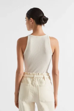 Seed Heritage T-Shirts & Tops-Basic Rib Tank Vanilla Cream