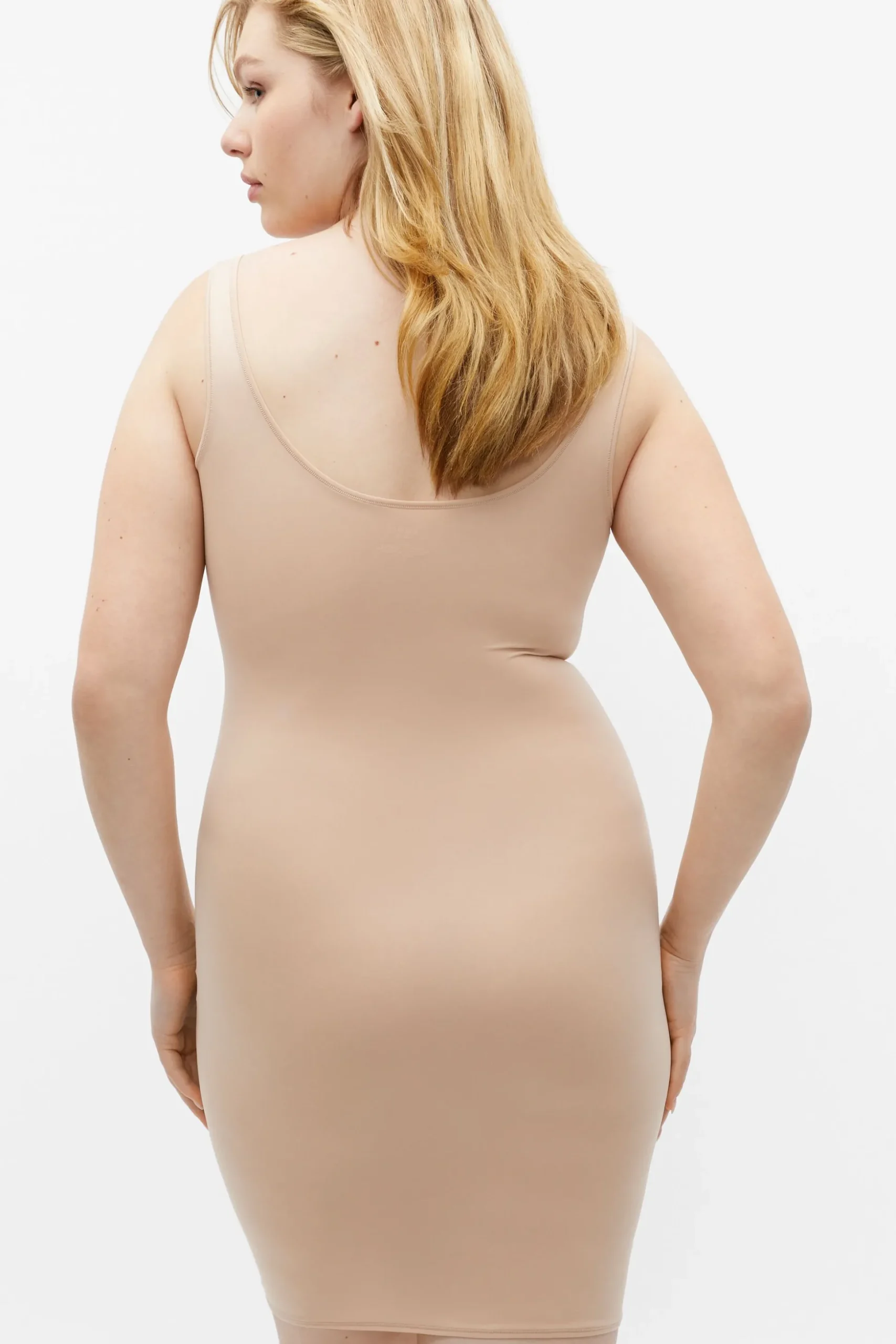 Seed Heritage Dresses-Basic Slip Dress Beige