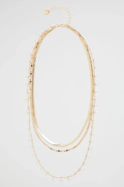 Seed Heritage Jewellery-Bead Dangle Necklace White
