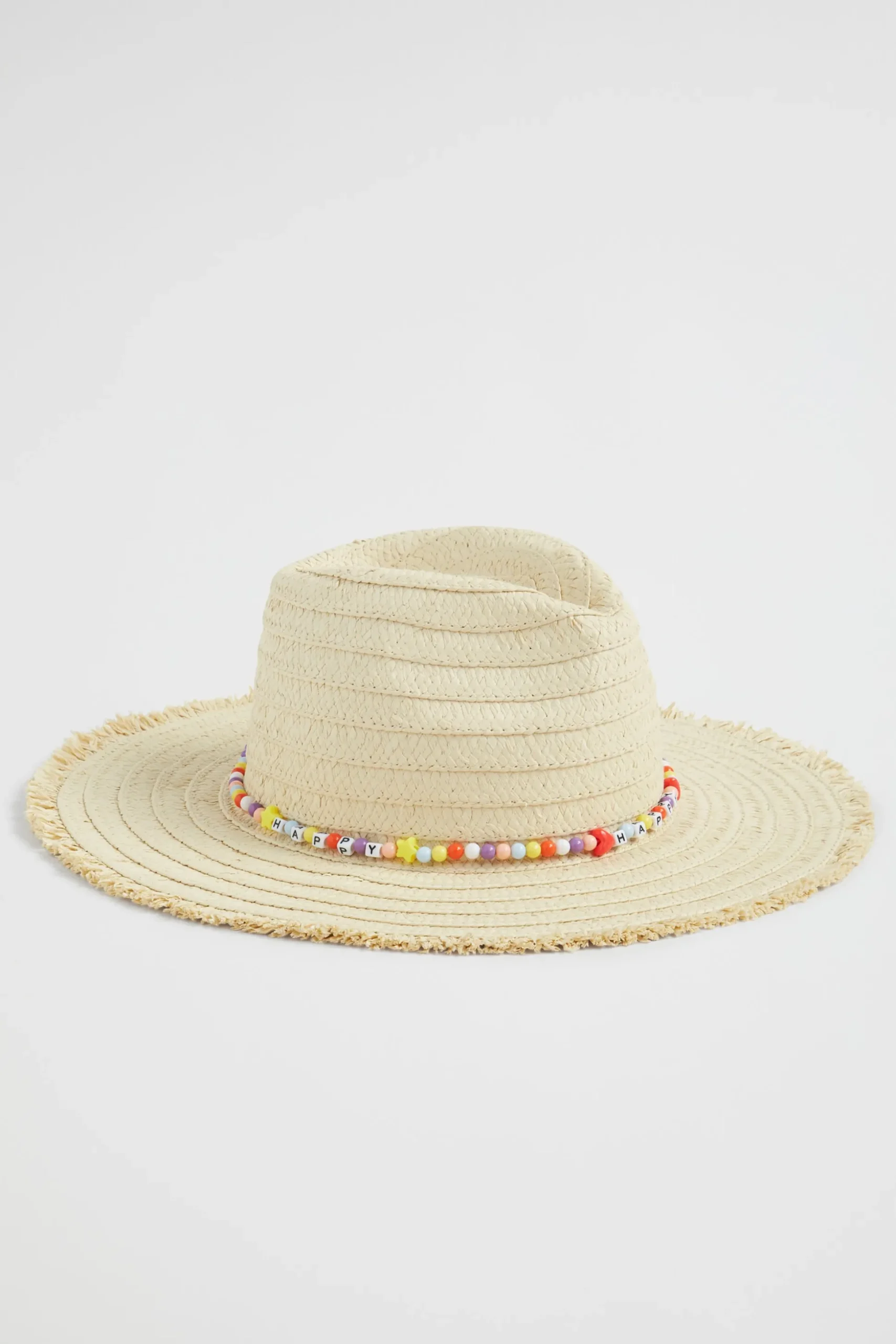 Seed Heritage Hats & Beanies & Caps-Beaded Frayed Edge Panama Multi