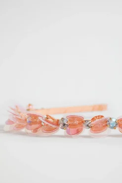 Seed Heritage Hair Accessories-Beaded Sequin Headband Soft Coral
