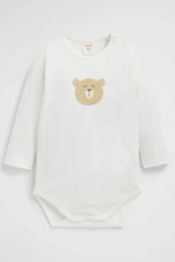 Seed Heritage Bodysuits & Onesies-Bear Bodysuit Canvas