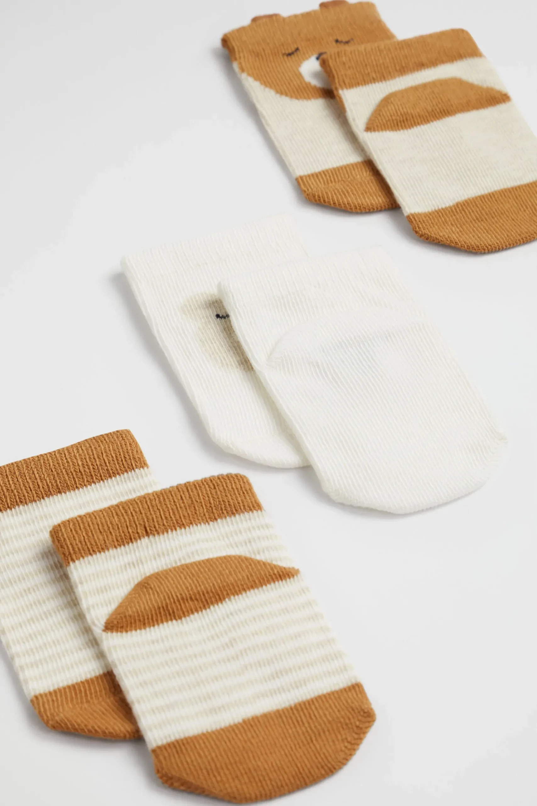 Seed Heritage Socks-Bear Sock 3 Pack Nutmeg