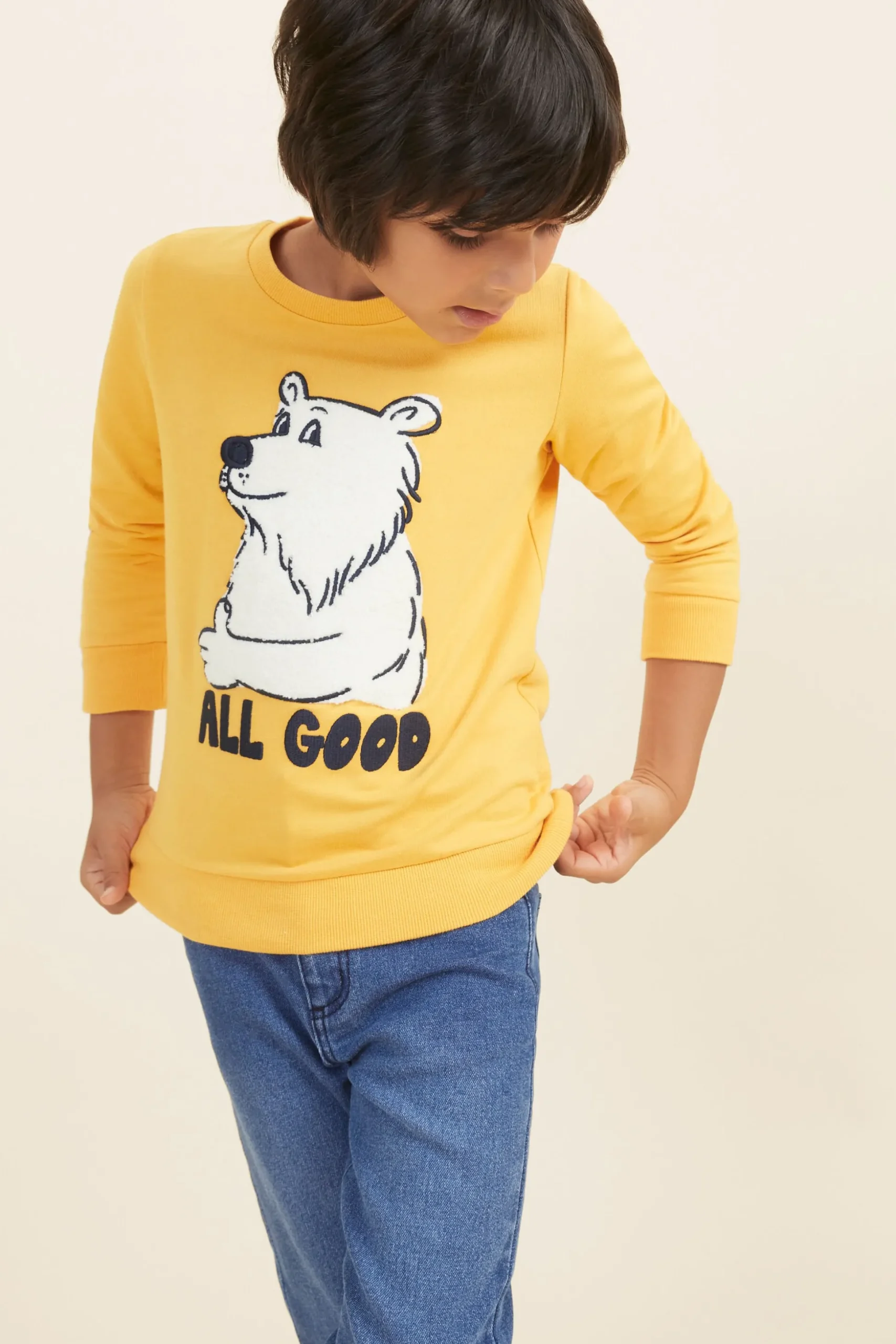 Seed Heritage T-Shirts & Tops-Bear Sweat Sunflower