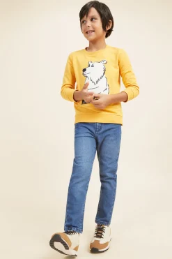 Seed Heritage T-Shirts & Tops-Bear Sweat Sunflower