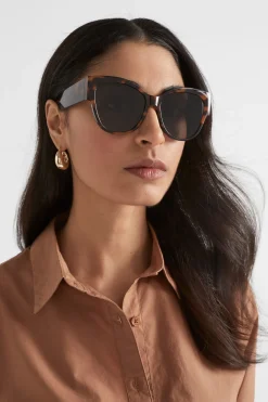 Seed Heritage Sunglasses & Glasses-Bella Oversized Sunglasses Brown Tort
