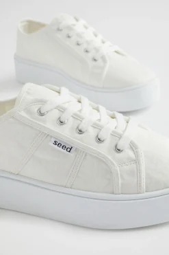 Seed Heritage Sneakers-Billie Flatform Sneaker White
