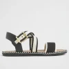 Seed Heritage Sandals & Thongs-Bree Woven Sandal Black Cream