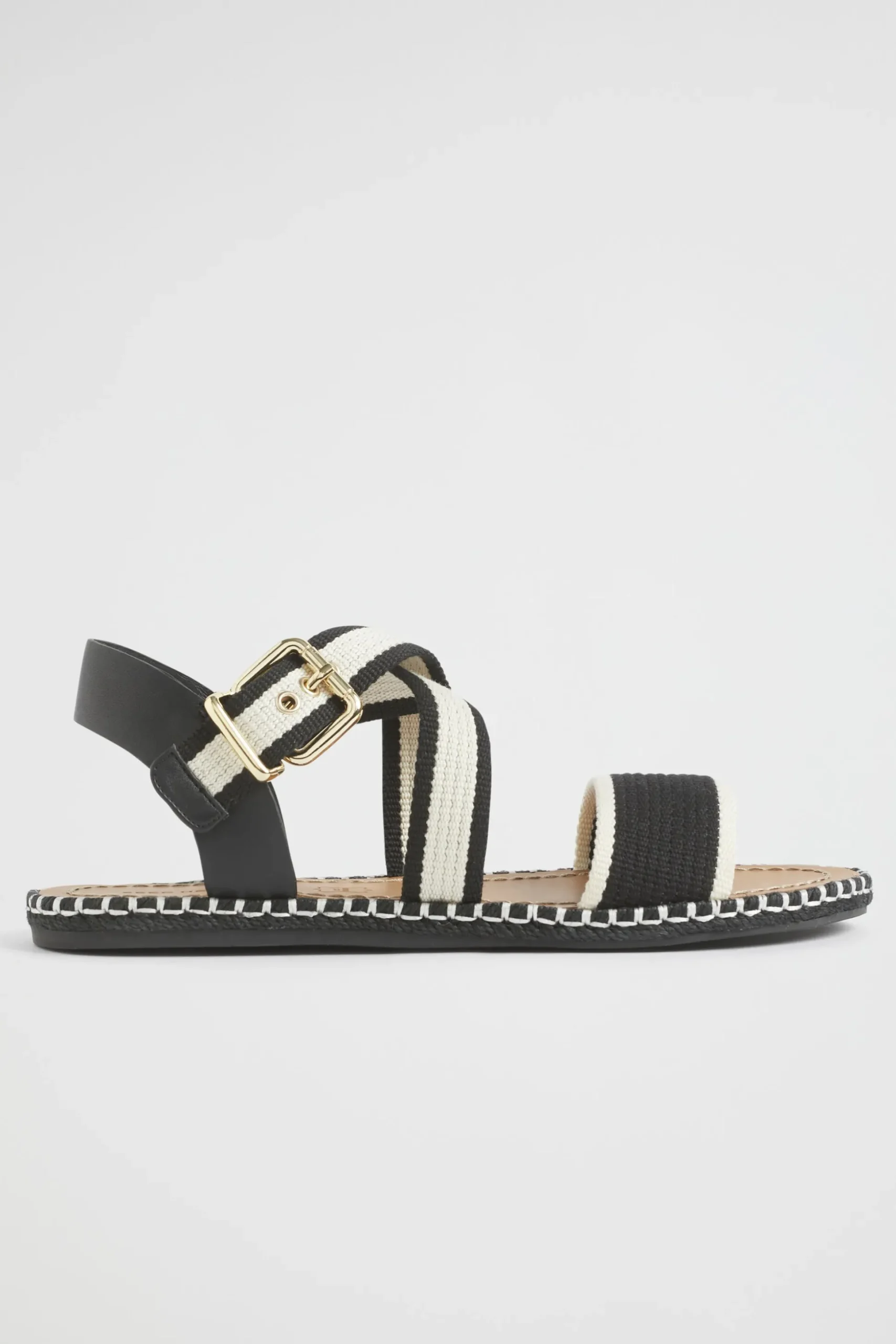 Seed Heritage Sandals & Thongs-Bree Woven Sandal Black Cream
