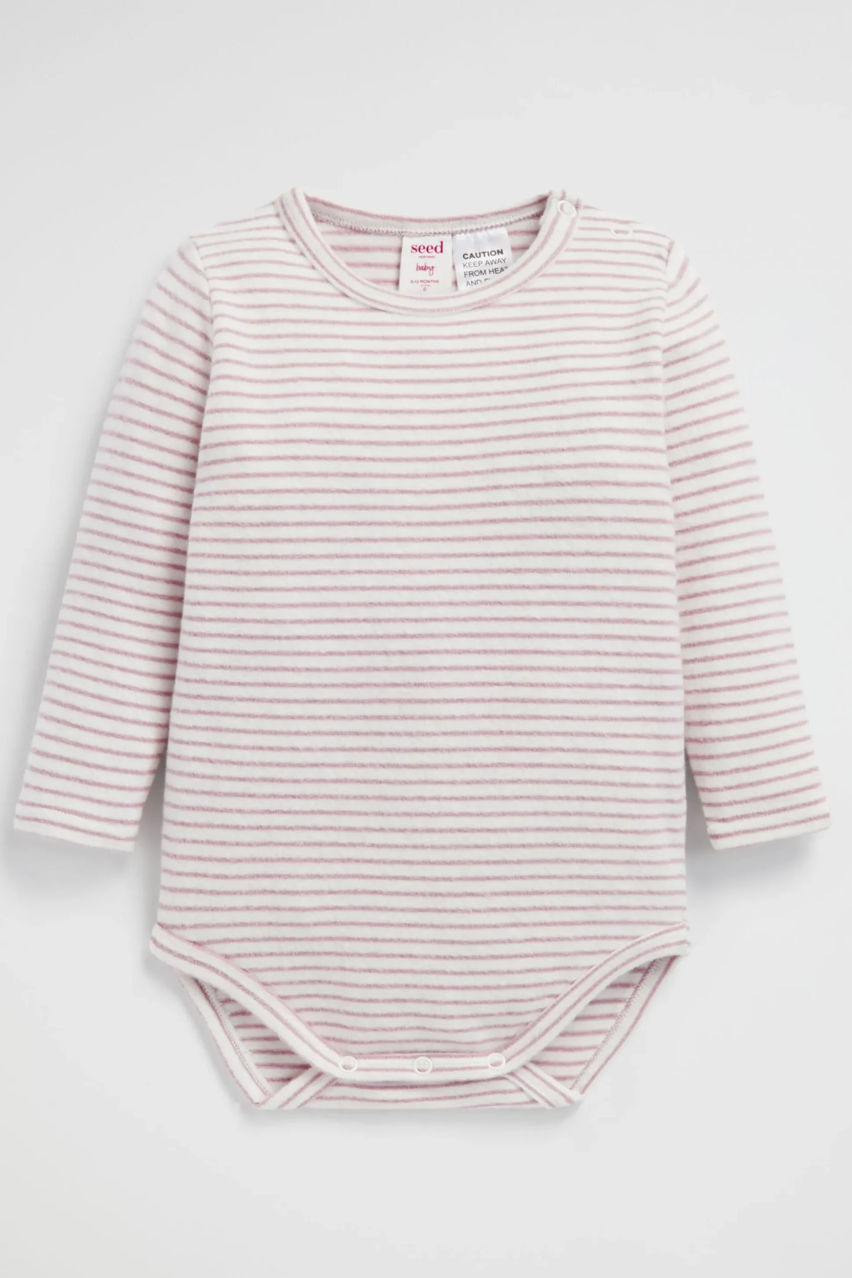 Seed Heritage Bodysuits & Onesies-Brushed Stripe Bodysuit Berry
