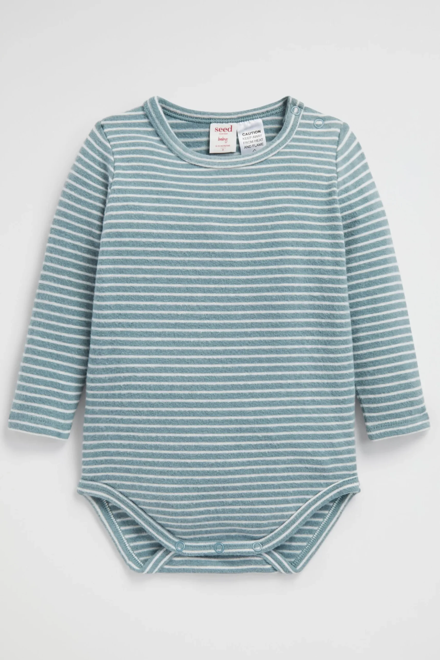 Seed Heritage Bodysuits & Onesies-Brushed Stripe Bodysuit Forest