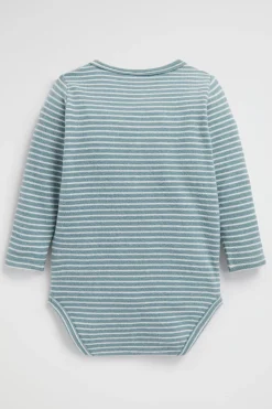 Seed Heritage Bodysuits & Onesies-Brushed Stripe Bodysuit Forest