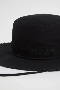 Seed Heritage Hats, Beanies & Caps-Bucket Hat Black