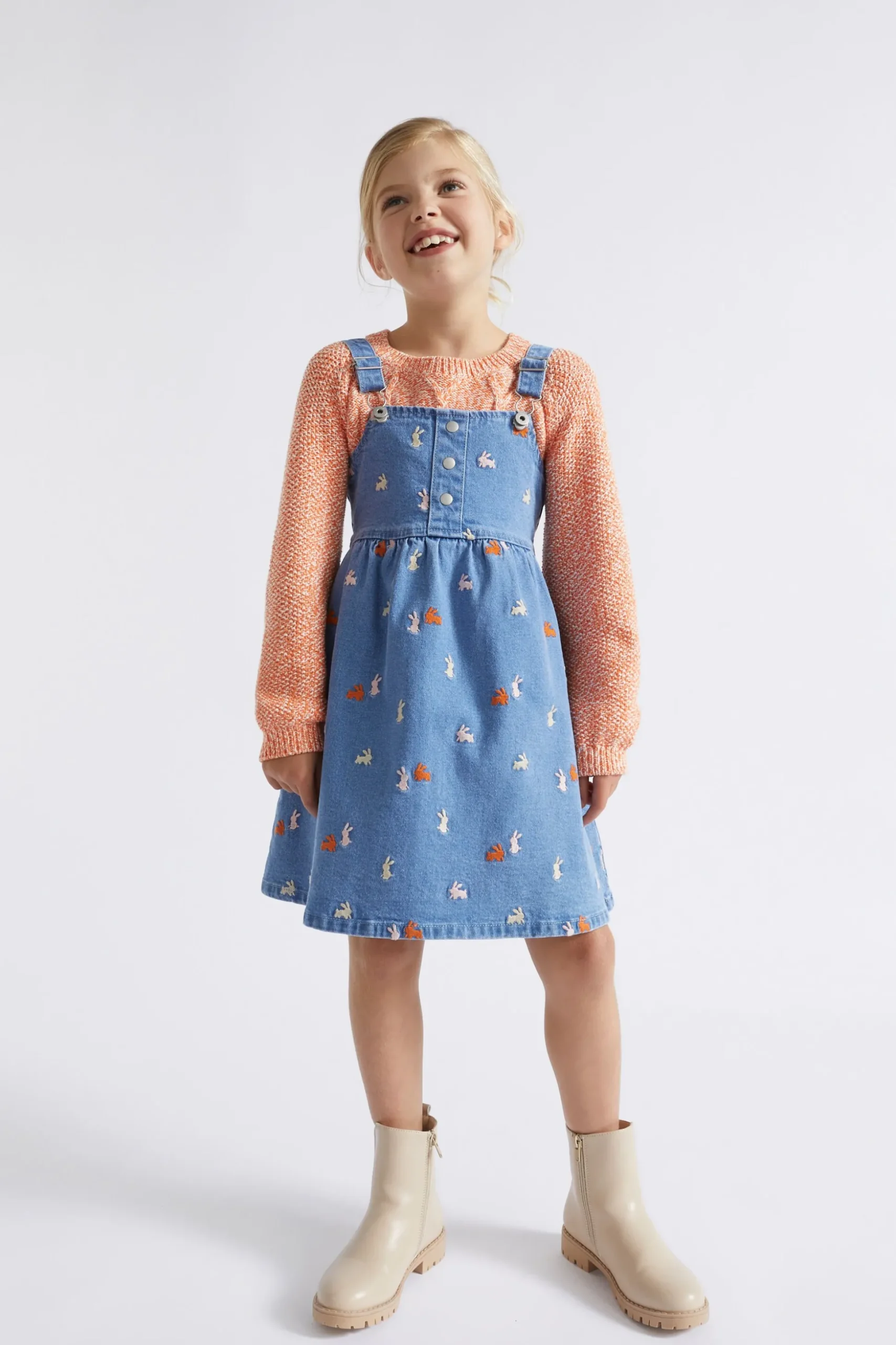 Seed Heritage Denim & Jeans-Bunny Denim Pinafore Original Indigo