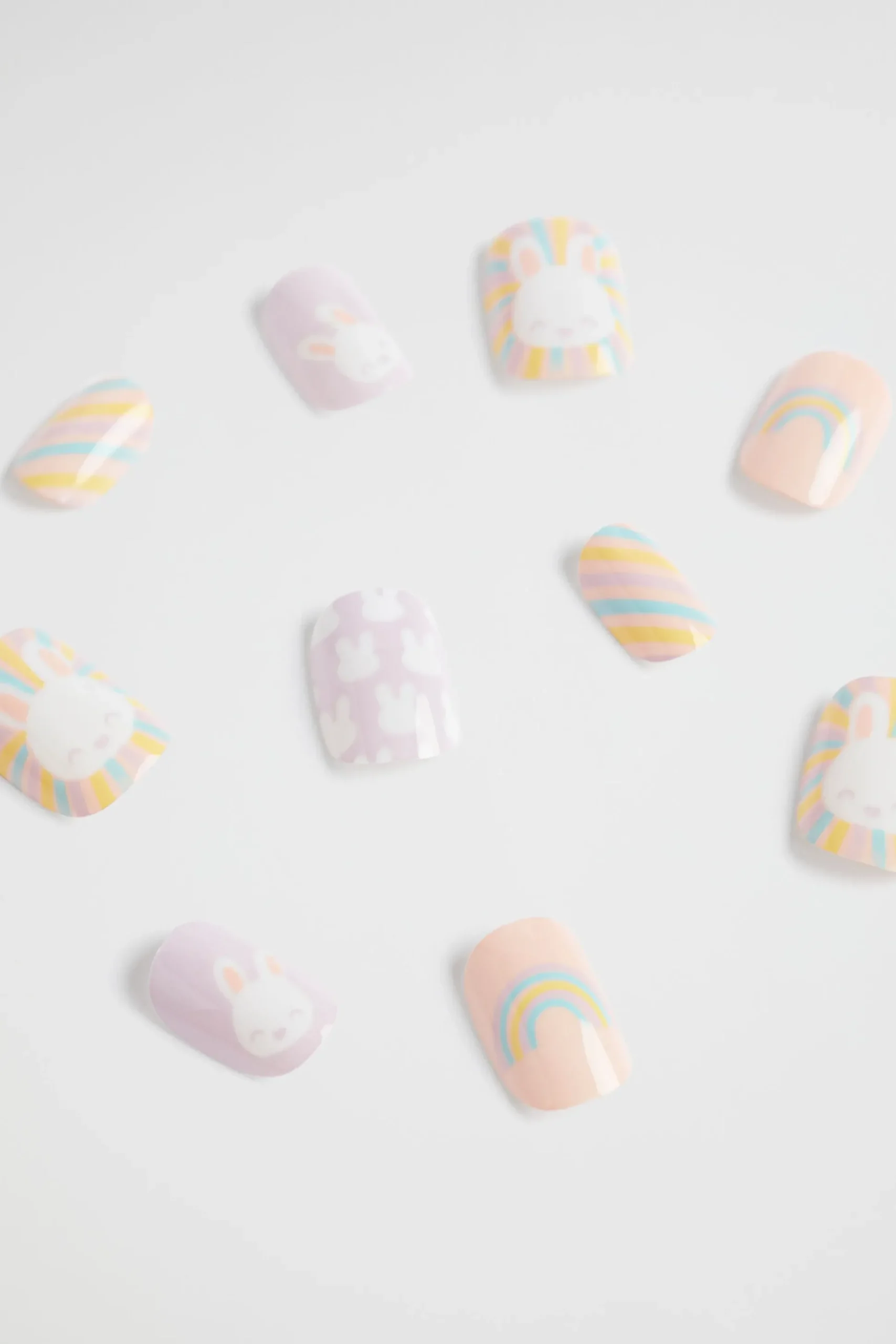 Seed Heritage Beauty & Lips & Nails-Bunny Rainbow Press On Nails Multi