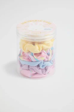 Seed Heritage Hair Accessories-Bunny Rainbow Scrunchie Pack Multi