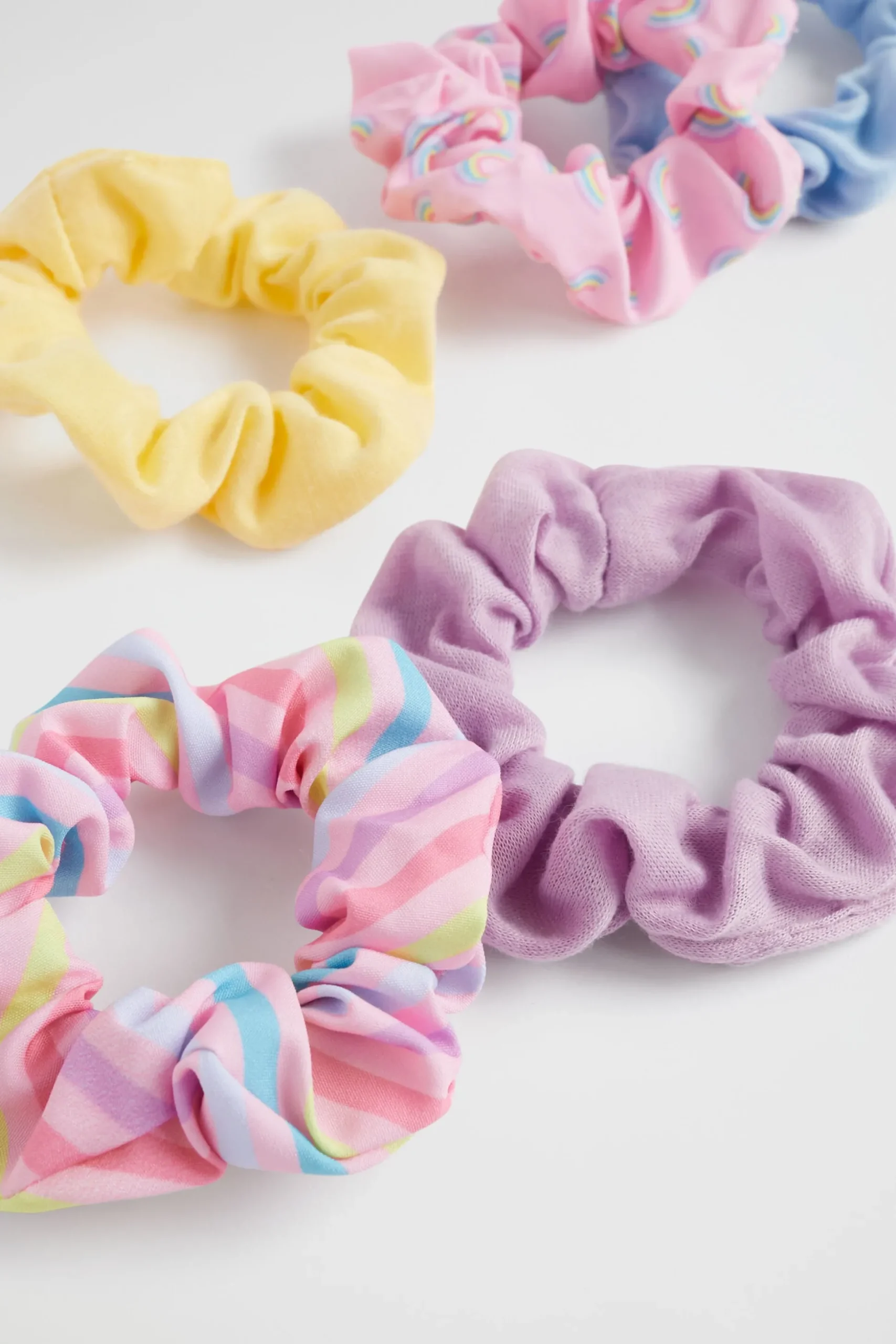 Seed Heritage Hair Accessories-Bunny Rainbow Scrunchie Pack Multi