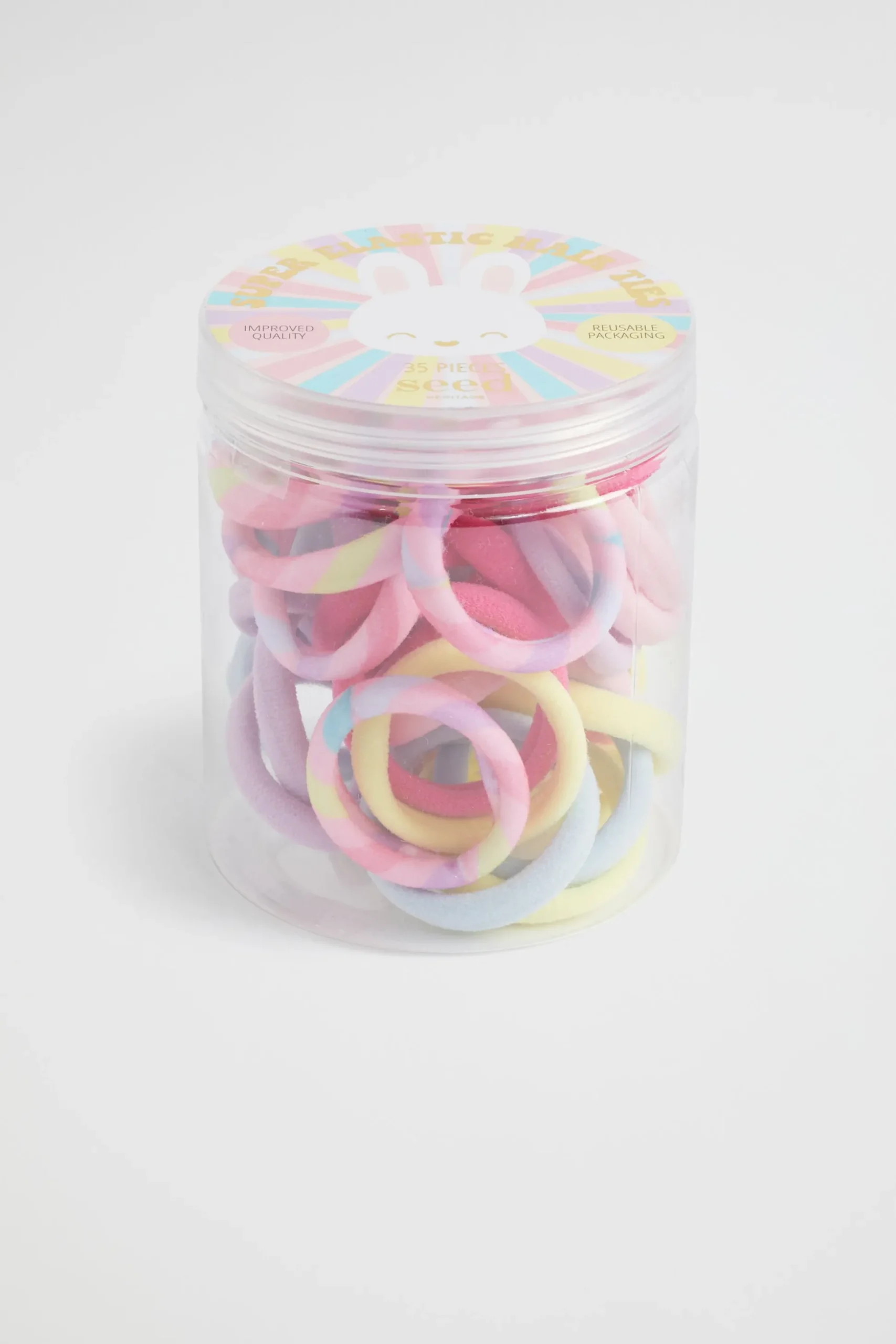 Seed Heritage Hair Accessories-Bunny Rainbow Super Hair Elastics Multi