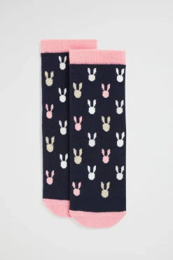 Seed Heritage Socks-Bunny Yardage Sock Navy