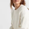 Seed Heritage Knitwear & Sweaters-Cable Crop Knit Vintage Cream