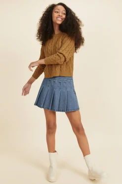 Seed Heritage T-Shirts & Tops-Cable Knit Sunflower