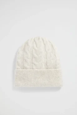 Seed Heritage Hats & Gloves-Cable Knit Beanie Oat Marle