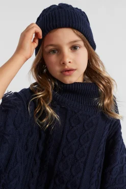 Seed Heritage Hats & Beanies & Caps-Cable Knit Beanie Midnight Blue