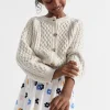 Seed Heritage Knitwear & Sweaters-Cable Knit Cardi Oat Marle
