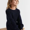 Seed Heritage Knitwear & Sweaters-Cable Knit Dress Midnight Blue