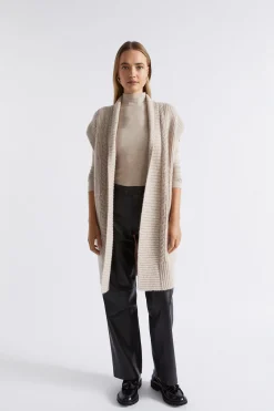 Seed Heritage Scarves & Kaftans-Cable Knit Gilet Light Storm
