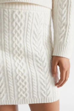 Seed Heritage Skirts-Cable Knit Skirt Vintage Cream