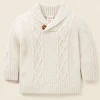Seed Heritage T-Shirts & Tops-Cable Shawl Knit Frost Marle