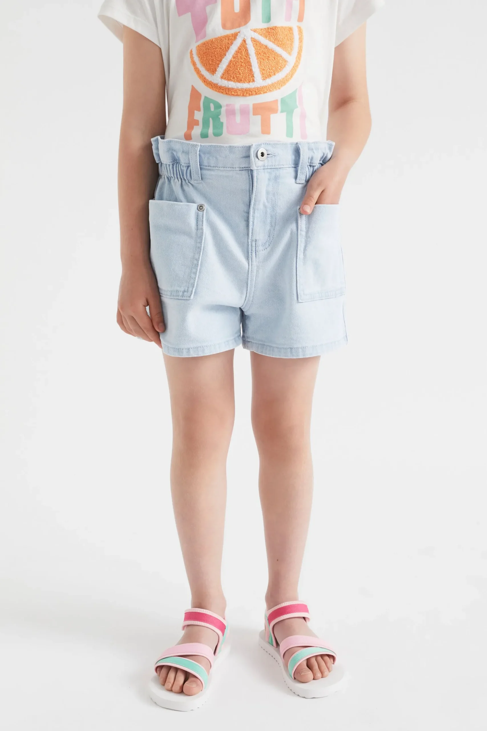 Seed Heritage Shorts-Cargo Denim Short Sun Bleach