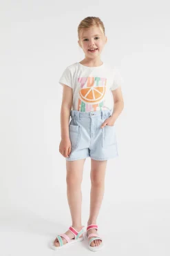 Seed Heritage Shorts-Cargo Denim Short Sun Bleach