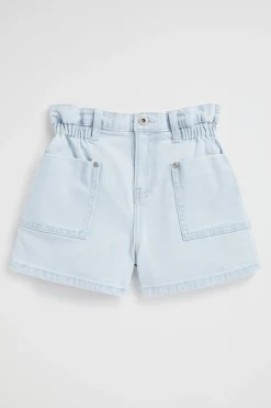 Seed Heritage Shorts-Cargo Denim Short Sun Bleach